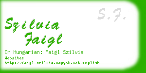 szilvia faigl business card